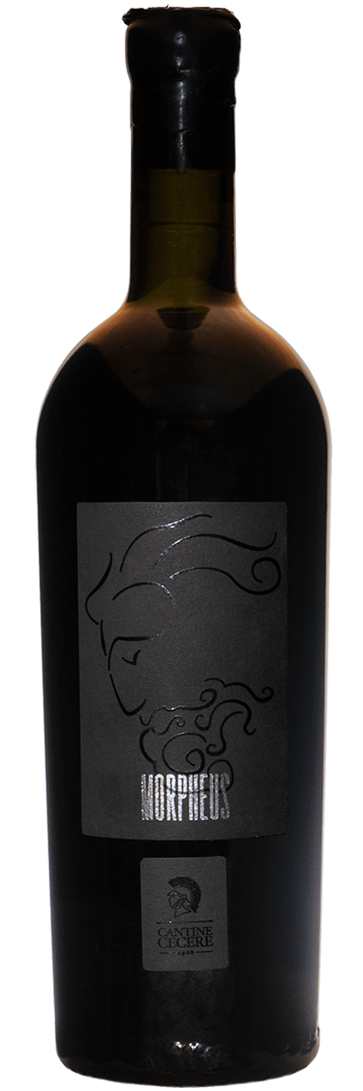 Bottiglia di vino Morpheus, Aglianico 100%, vino eccellente e prelibato dalla Zona Sannitica.