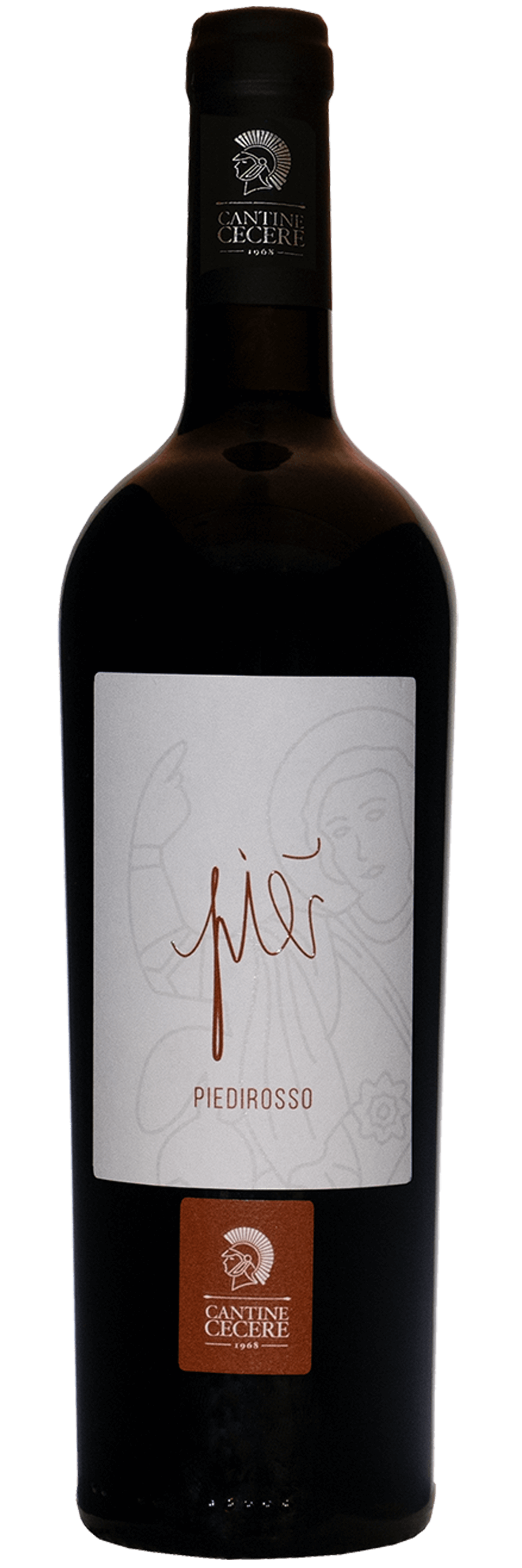 Piedirosso wine bottle showcasing an excellent, tasty, and exquisite Italian vino.